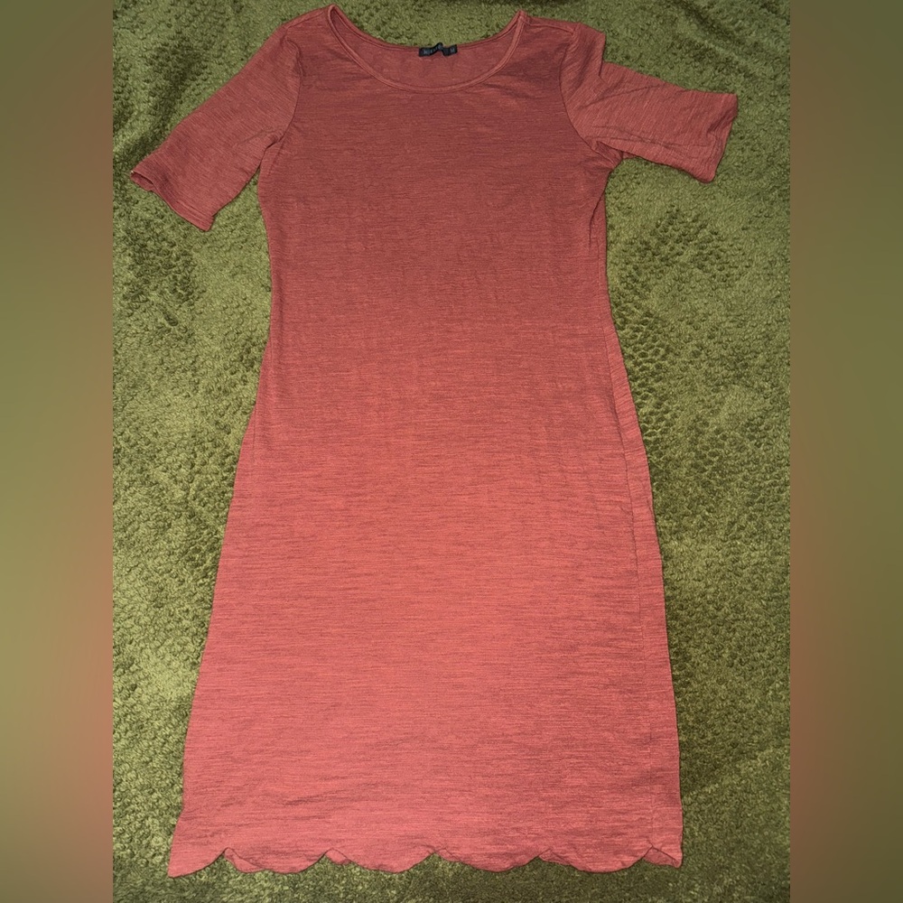 Burnt Orange Midi Dress